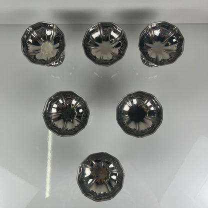 Set of 6 metal ice cream cups, 1970