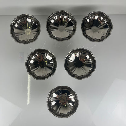 Set of 6 metal ice cream cups, 1970