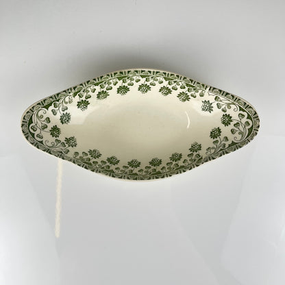 Ravier Badonviller "Trèfle" (Clover) pattern green, First half of the 20th century