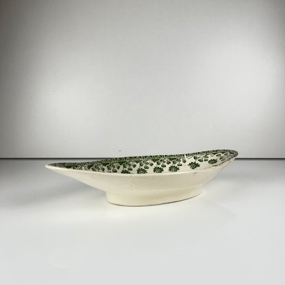 Ravier Badonviller "Trèfle" (Clover) pattern green, First half of the 20th century