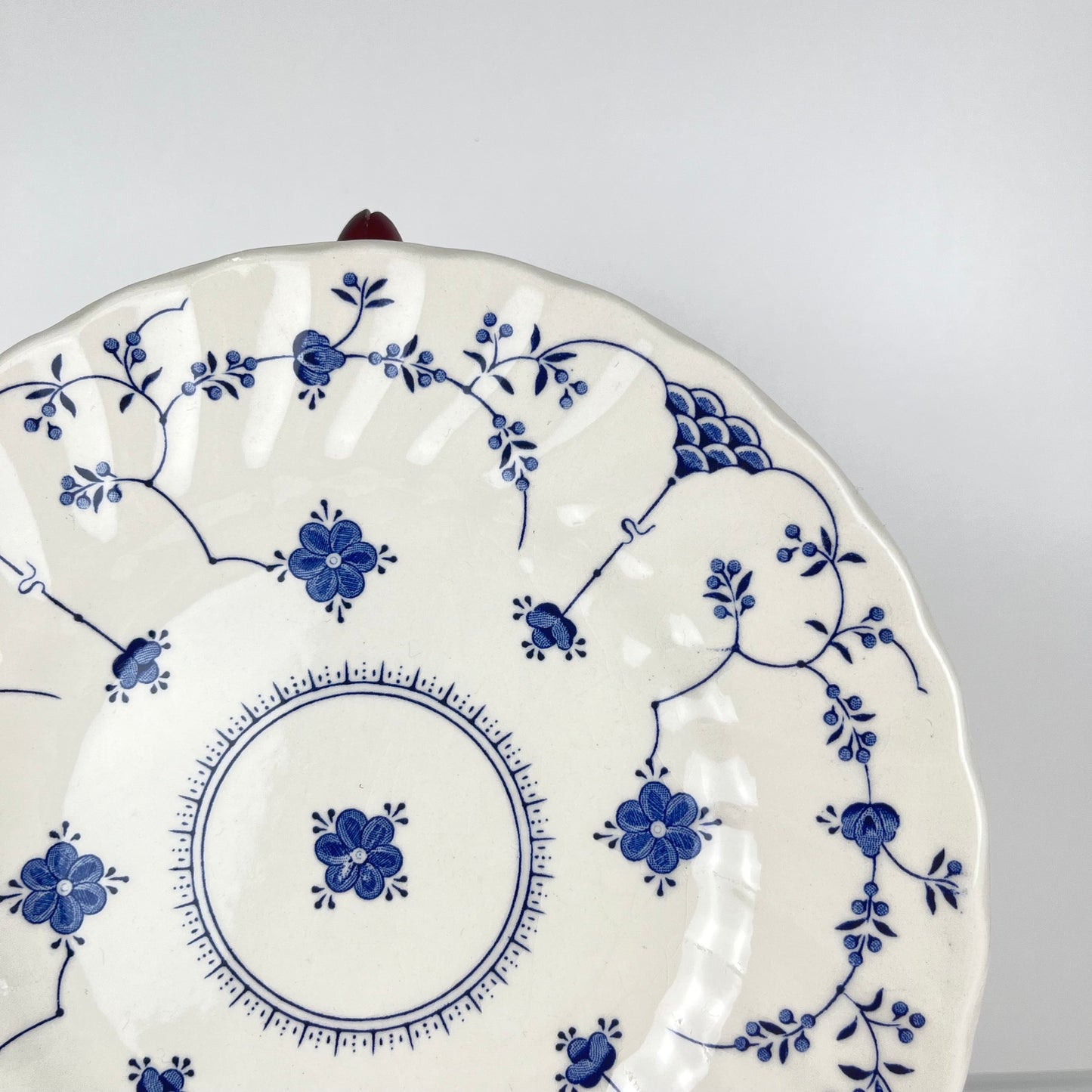 Set of 6 Myott Meakin dessert plates, England, blue