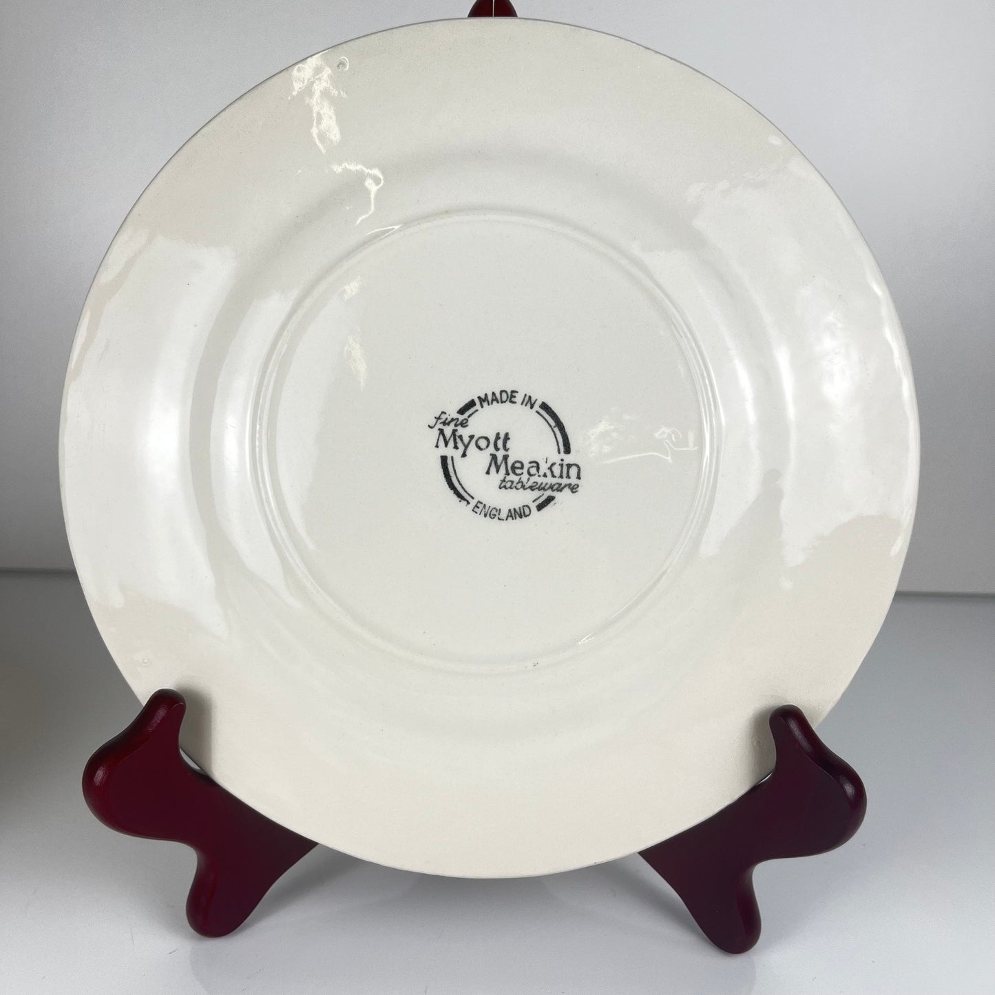Set of 6 Myott Meakin dessert plates, England, blue