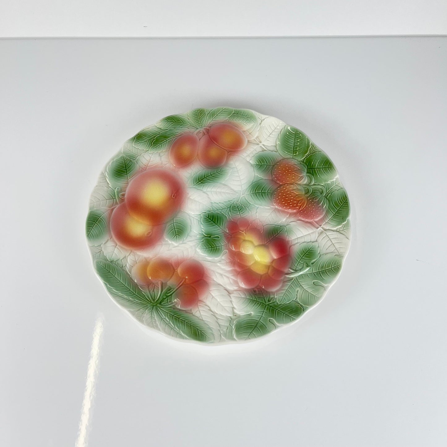 Barbotine fruit dish KG Lunéville, 1960s/70s