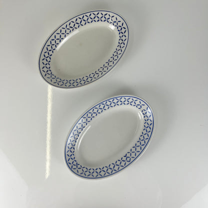 Pair of Ravier KG Lunéville plates, "Kleber" model, mid-20th century
