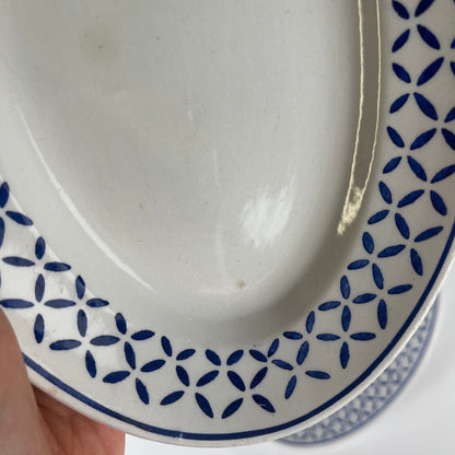 Pair of Ravier KG Lunéville plates, "Kleber" model, mid-20th century