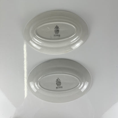 Pair of Ravier KG Lunéville plates, "Kleber" model, mid-20th century