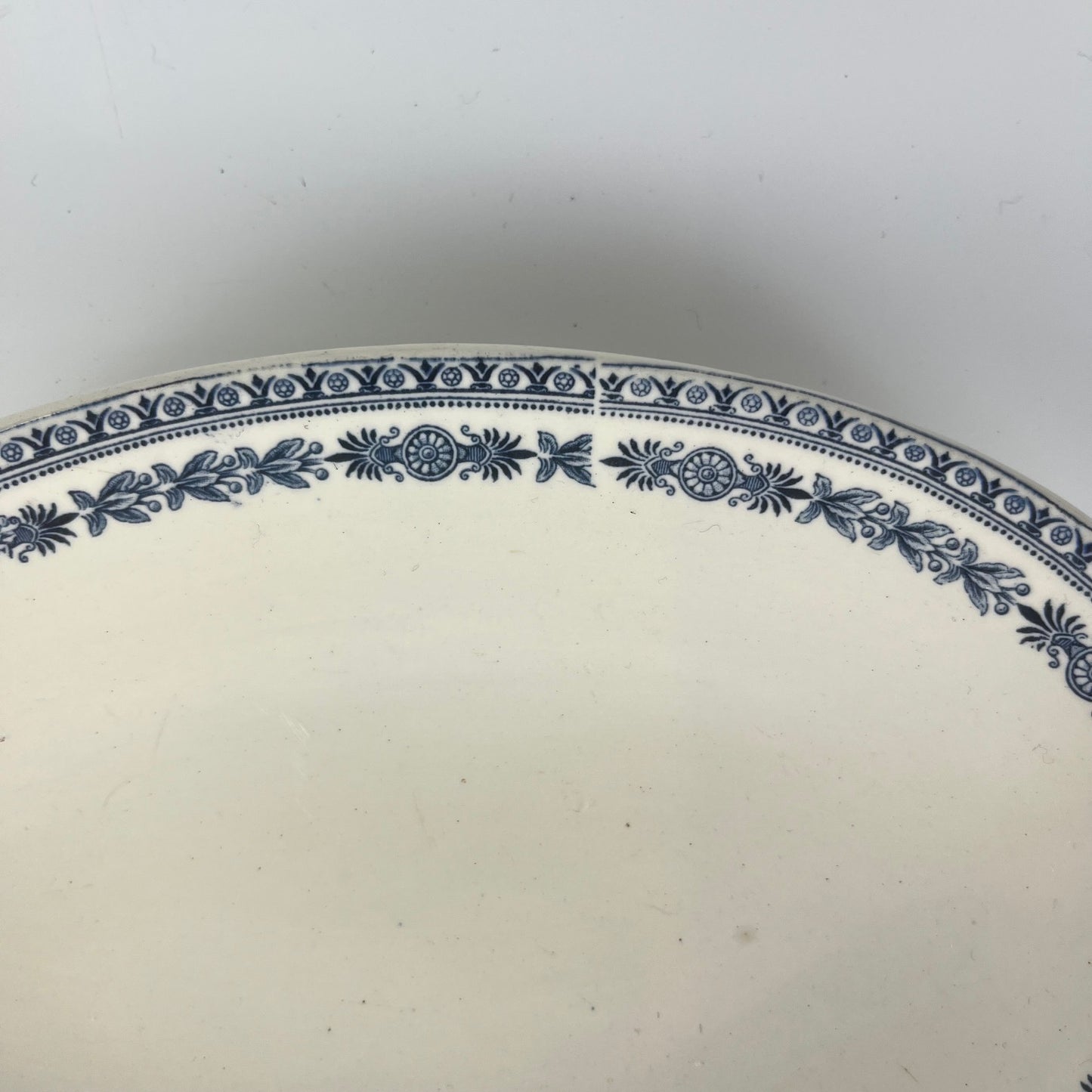 Ironstone relish dish BFK (Boch Frères Keramis), "Sévigné" model, Belgium, Early 20th century