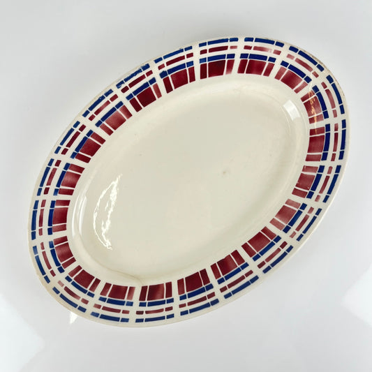 Plat Ovale Badonviller, modele "Ecossais", Art Deco, 1930