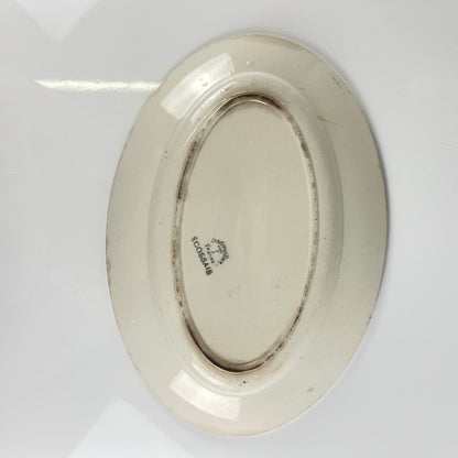 Badonviller Oval Dish, "Ecossais" model, Art Deco, 1930