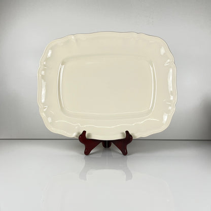 Large rectangular Sarreguemines cream dish, early 20th century