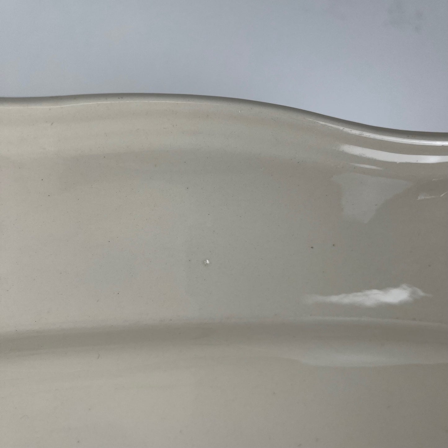 Large rectangular Sarreguemines cream dish, early 20th century