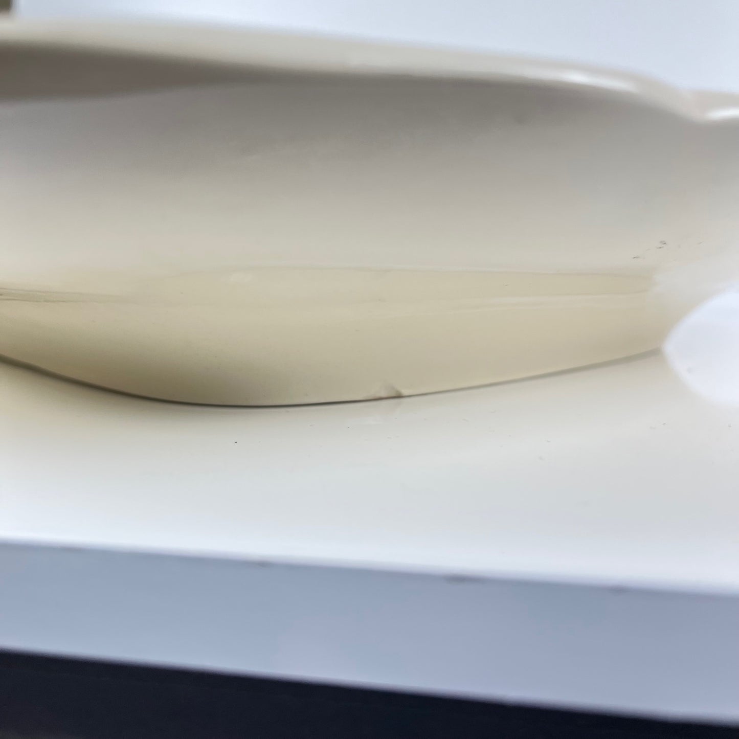 Large rectangular Sarreguemines cream dish, early 20th century