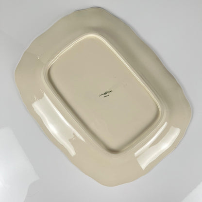 Large rectangular Sarreguemines cream dish, early 20th century