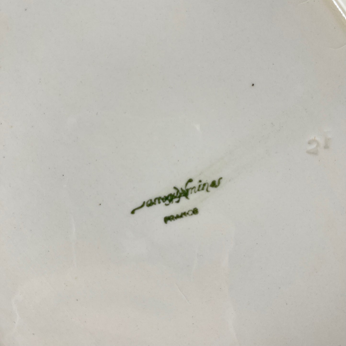 Large rectangular Sarreguemines cream dish, early 20th century