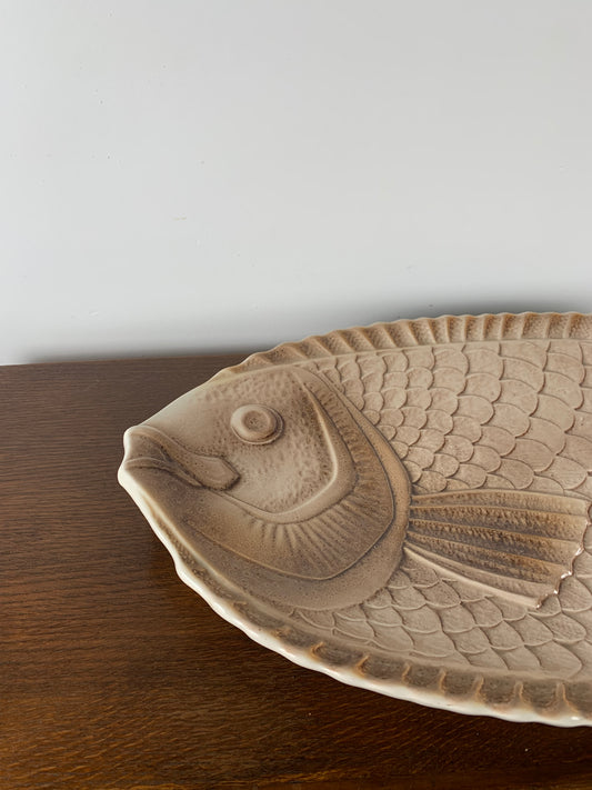 Fish presentation dish, 1970s, Sarreguemines