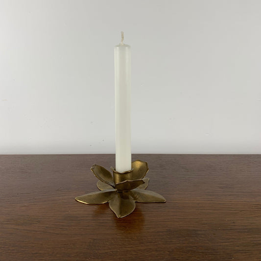 Brass Flower Candle Holder, 1970