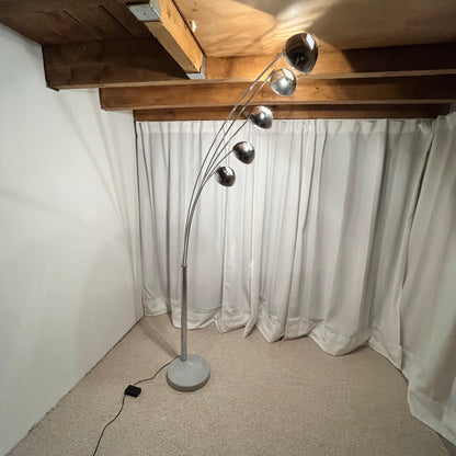 Arc floor lamp with tree base and 5 lights AGEMOB, 2000s, MCM style