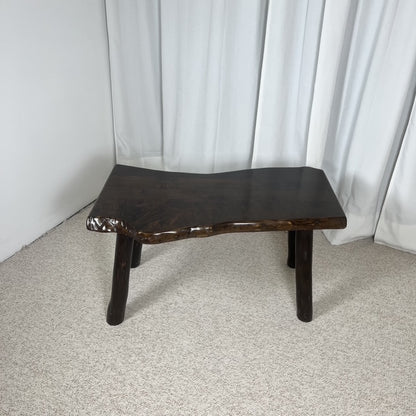 Rustic solid wood coffee table, Wabi-Sabi style, 1970s