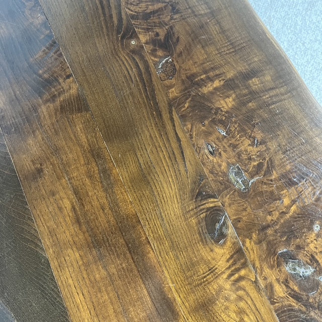 Rustic solid wood coffee table, Wabi-Sabi style, 1970s
