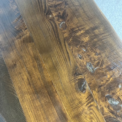 Rustic solid wood coffee table, Wabi-Sabi style, 1970s