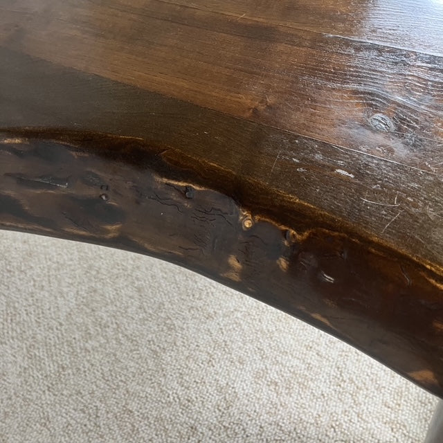 Rustic solid wood coffee table, Wabi-Sabi style, 1970s