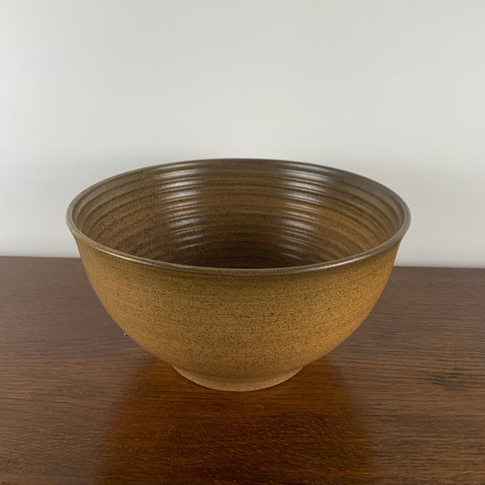 Large tall salad bowl Longchamp, glazed stoneware, 1970