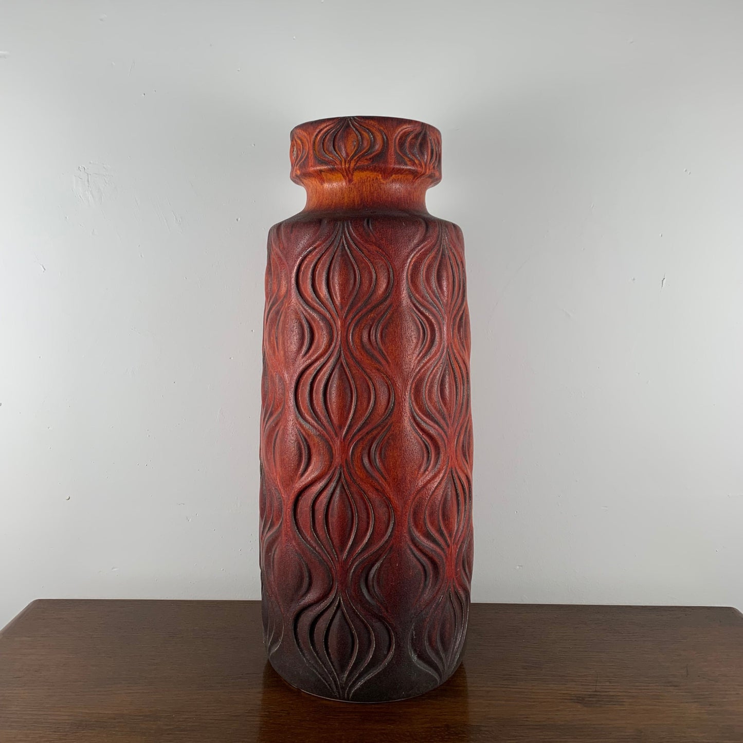 Grand Vase West Germany Rouge - 1960