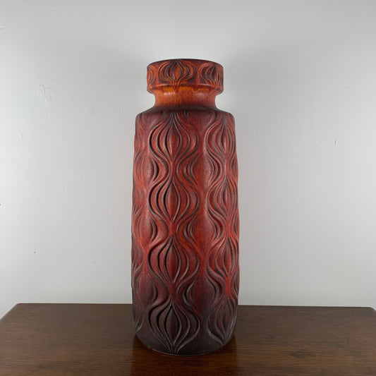 Large West Germany Red Vase - 1960s