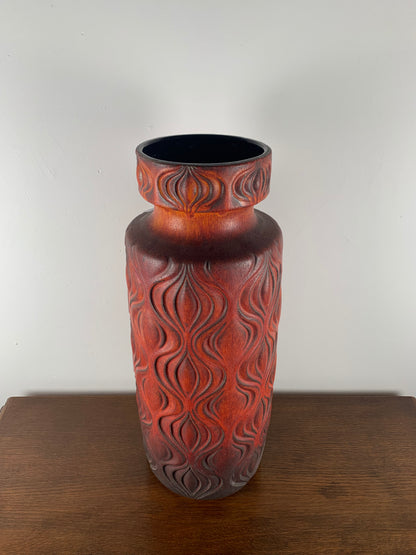 Grand Vase West Germany Rouge - 1960