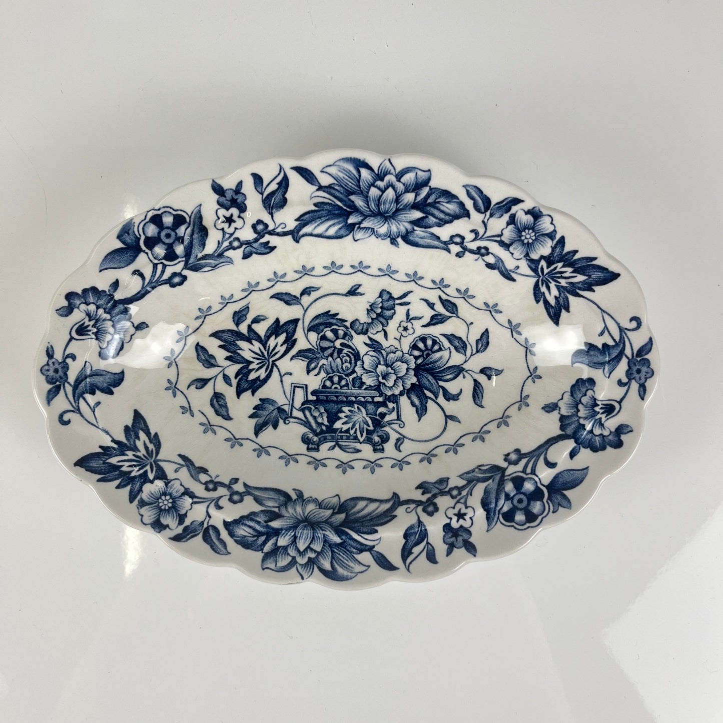 Petit plat ovale Ridgway modele "Pagoda", Staffordshire, Angleterre , 1980