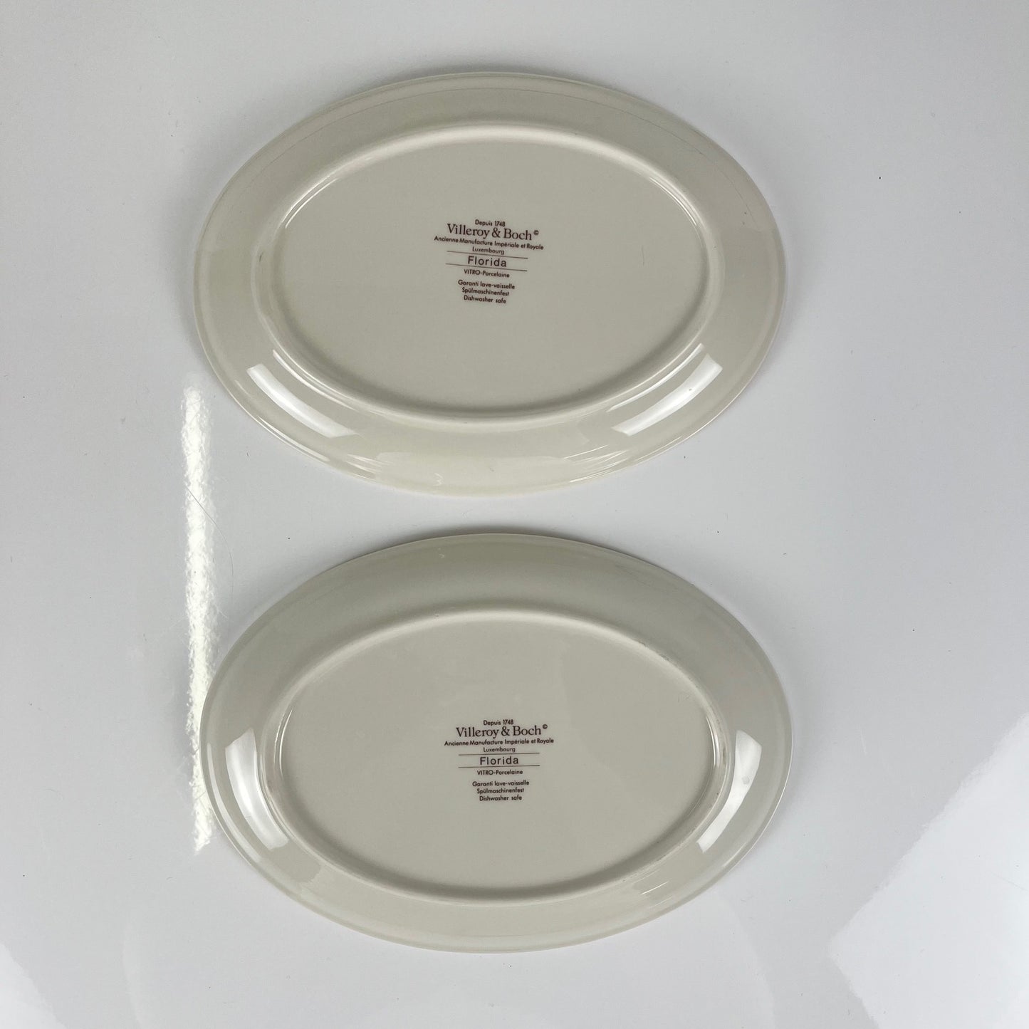 Duo de ravier Villeroy & Boch, modele "Florida"