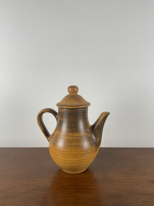 Longchamp glazed stoneware teapot / coffee pot, 1970.