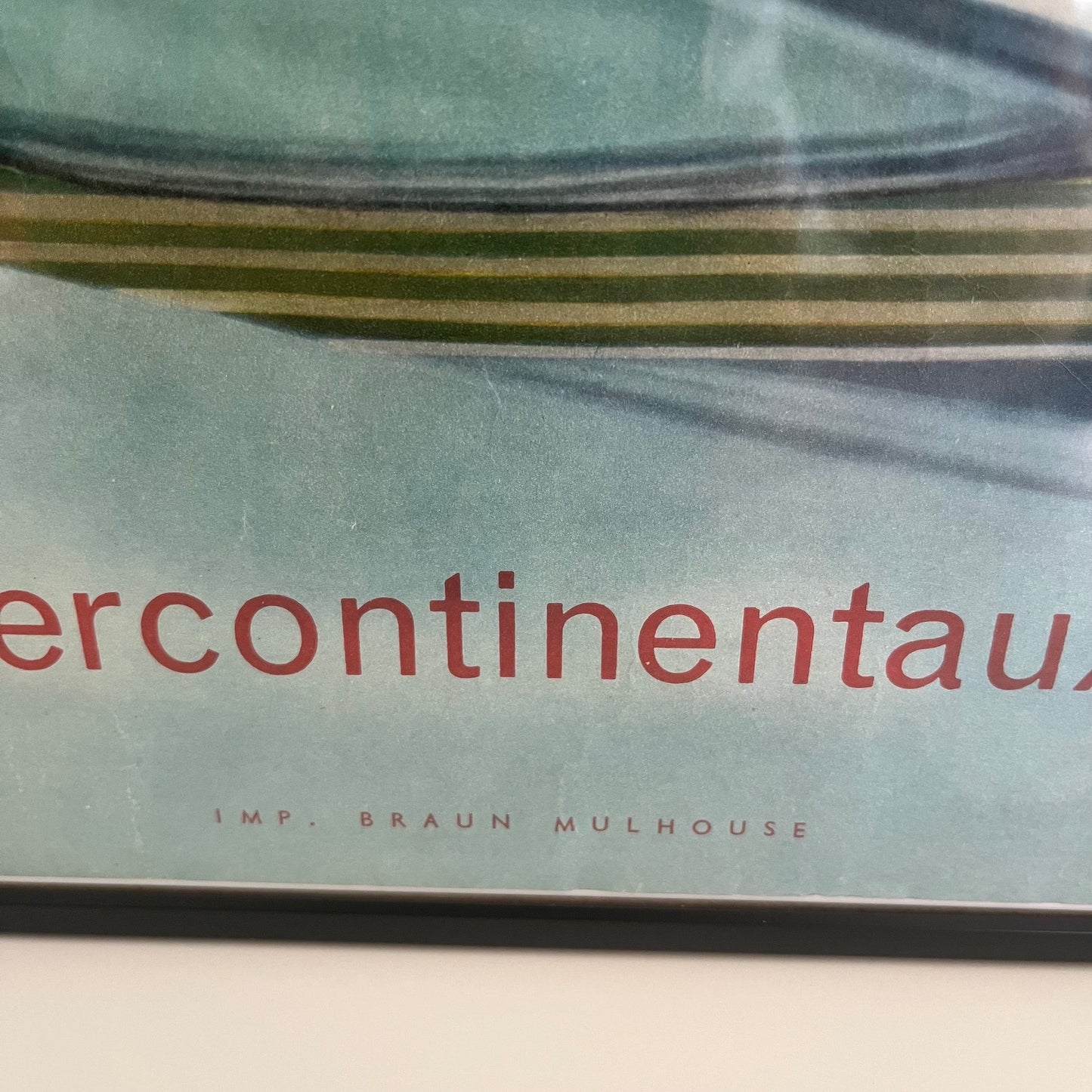 Affiche publicitaire originale TAI "Grand Tourisme autour du Monde", Braun Mulhouse, vers 1960