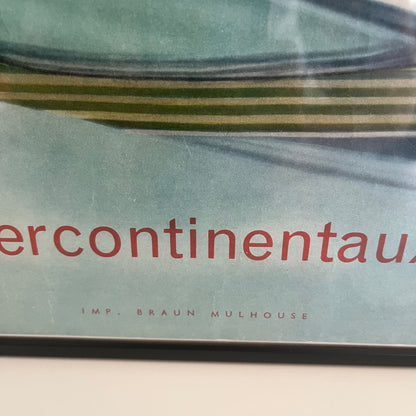 Affiche publicitaire originale TAI "Grand Tourisme autour du Monde", Braun Mulhouse, vers 1960