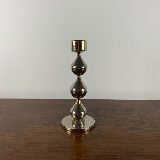 Gold-plated candle holder by Hugo Asmussen, 1960