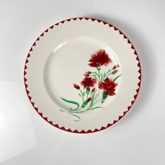 Plat rond "Oeillet" Sarreguemines, 1920-50
