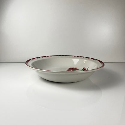 Large salad bowl with "Oeillet" rim, Sarreguemines, 1920-50