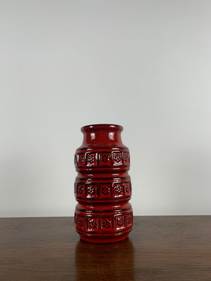 Petit Vase en céramique, West Germany ,rouge