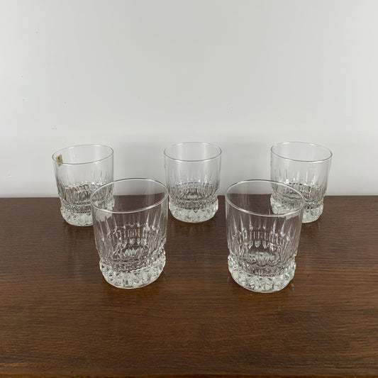 Set of 4+1 vintage Luminarc glasses "Imperator" model