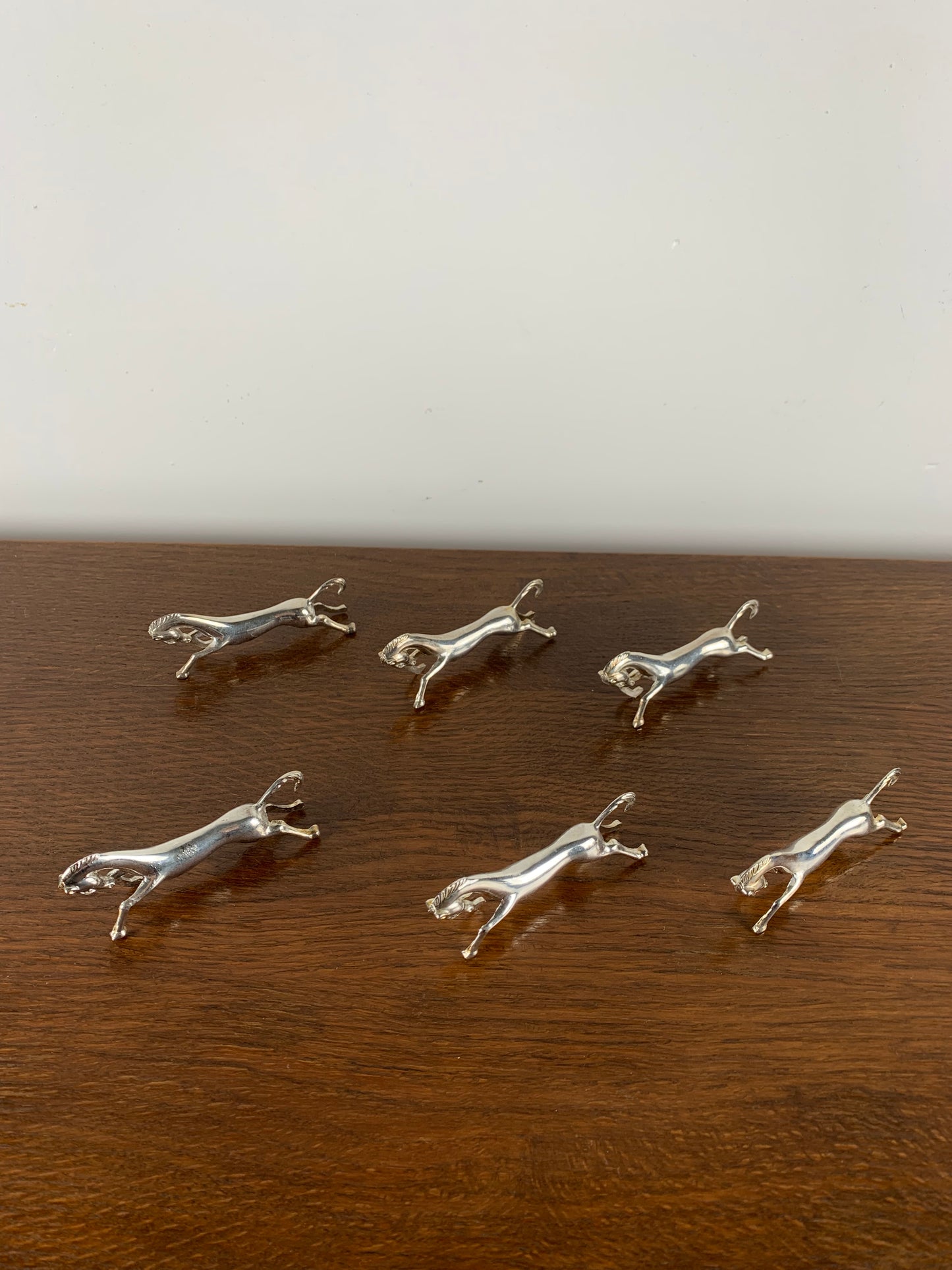 Set  de 6 Porte couteaux chevaux ancien