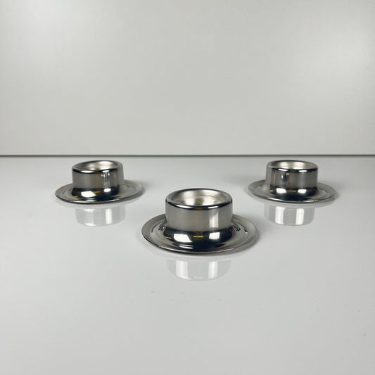 Set de 3 coquetier inox, 1970