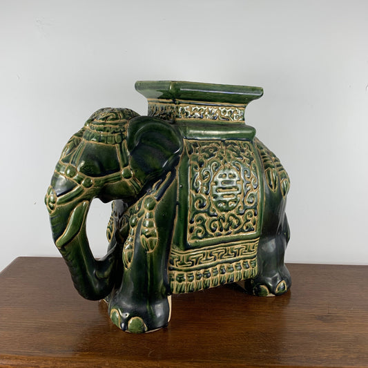 1970s Ceramic Elephant Plant Holder