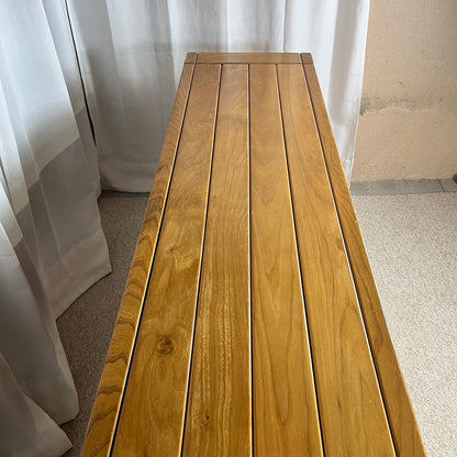 Large French solid elm enfilade, 1970, attributed to Atelier Chauvin