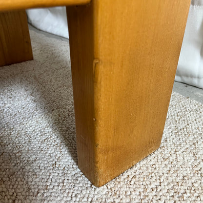 Large French solid elm enfilade, 1970, attributed to Atelier Chauvin