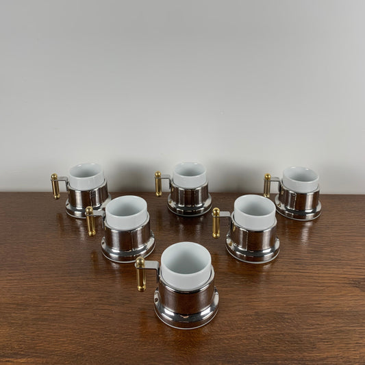 Set of 6 Vev Vigano coffee cups, Italy, 1980