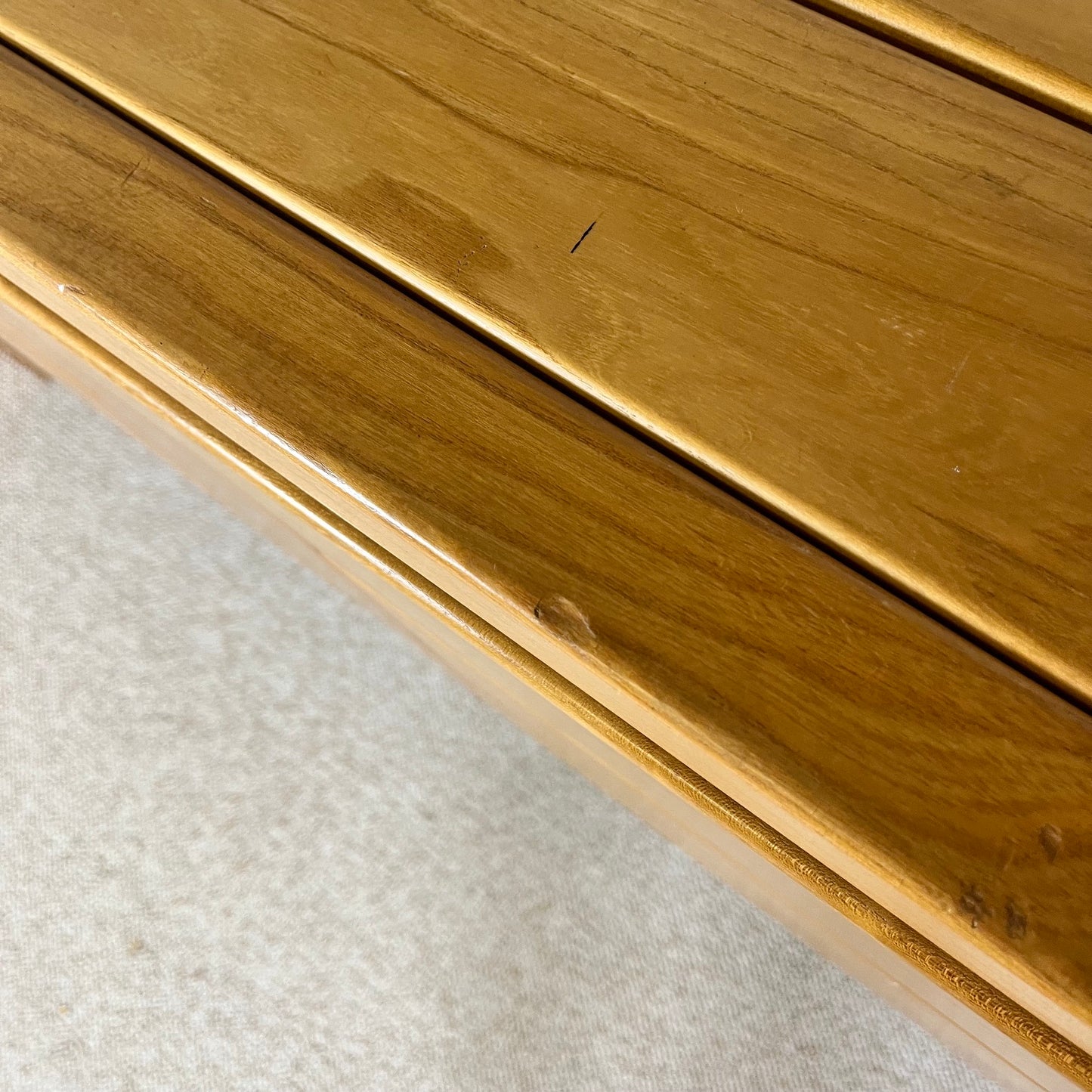 Large French solid elm enfilade, 1970, attributed to Atelier Chauvin