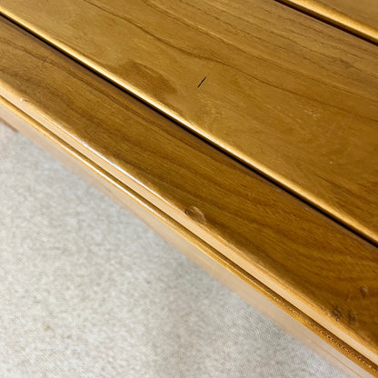 Large French solid elm enfilade, 1970, attributed to Atelier Chauvin