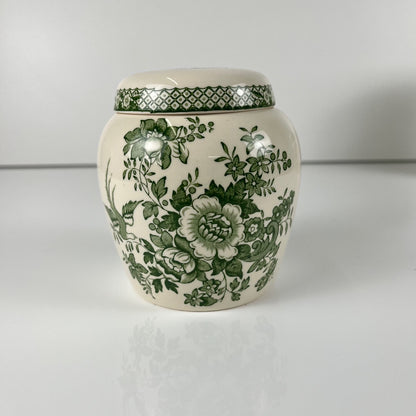 Duo de boîte Mason's Ironstone, décor vert "Stratford", Angleterre , 1970