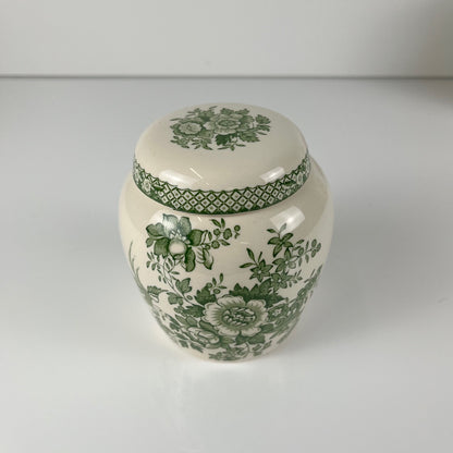 Duo de boîte Mason's Ironstone, décor vert "Stratford", Angleterre , 1970