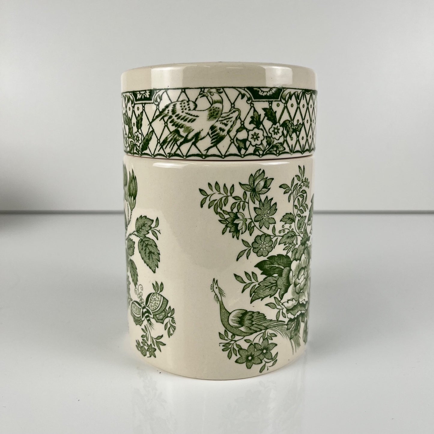 Boîte Mason's Ironstone, décor vert "Stratford", Angleterre , 1970